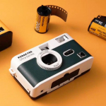 KODAK Ultra F9S 35mm Korduvkasutatav Filmikaamera Roheline Valge Sisseehitatud V&auml;lklamp Kompaktne Kaasaskantav roheline