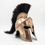 Sparta kiiver musta hobusekarva tupsuga Poleeritud pronks Korintose kiiver Kreeka s&otilde;dalase soomus Keskaegne LARP Cosplay Kingitus
