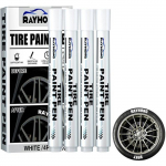 Stylo ur Blanc pour Peinture de Pneus tanche Base d\'Huile 4 Paquets