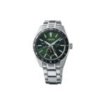 SEIKO Automaatne Mehaaniline Liikumine Roostevabast Terasest Rihmaga K&auml;ekell Meeste Kellad Roheline T&auml;hik SPB219J1 Silver Strap