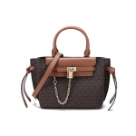Michael Kors Hamilton Legacy Monogram Kett Vintage Commuter Nahast &Otilde;lakott Naiste k&auml;ekotid Tume pruun Tammepruun 30F1G9HS5B-252 Basic Set (Bag+Dust Bag)