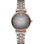 Emporio Armani Gianni T-Bar Hall Kahev&auml;rviline Roosa Metall Naiste Kvartsikell AR1725 hall