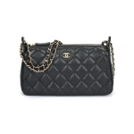Chanel 25a Mahjong Valmistatud Granuleeritud Veisenahast Kuldse Riistvaraga Hobo Messengeri Kott Risti Keha &Otilde;lakott Naiste Must Basic+Dust Bag must