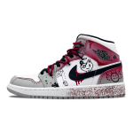 Jordan Air Jordan 1 Mid Cushioning Slip Resistant Abrasion Resistant Mid top Vintage Basketball Shoes Men's 554724-092(Team252-) 44.5