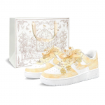 Nike Air Force 1 Shopping Bag, Gilded Floral, First Day Culture Abrasion Resistant Balance Low top Skateboard Shoes DD8959-100(TeamTwo-bag) 36.5