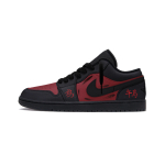 Jordan Air Jordan 1 Leather Cushioning, Wear Resistant Low top Vintage Basketball Shoes Men's 553558-093(Team425-) 40