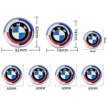 7 tk/komplekt Auto 50. aastap&auml;eva logo BMW G30 G31 G38 G11 G12 G20 G28 F10 F48 F49 G01 F20 F21 F22 jaoks Ratta Velje Dekoratsioonikate white