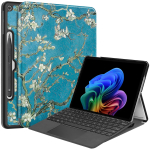 Tahvelarvuti &uuml;mbris Microsoft Surface Pro 12 jaoks, kolmekordse voldiga &uuml;mbris alusega, mitme nurga all olev klappkate must