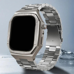 Luksuslik metallist modifikatsioonikomplekt Apple Watch 11 46mm 42mm jaoks Roostevabast terasest rihm+Metallkorpus Iwatch Series10 42mm/46mm jaoks Rihm Series11 42MM