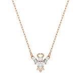 Swarovski Magic Angel Muster Disain Teema Hea &Otilde;nn Kuupmeetriline Tsirkooniumoksiid Kaelakee Naiste kaelakee Roosa Kuld 5735417 Box+Shopping Bag (Random Color)