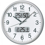 Seiko Laiendatud Kell Seinale Raadio Niiskus H&otilde;bedane 35cm BC405S [2-aastane tootjagarantii] Kell, Juhtimine, Analoog, Kalender, Temperatuur,