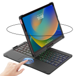 Taustvalgustusega klaviatuurikohver puuteplaadi ja 360&deg; p&ouml;&ouml;rdega iPad 10. p&otilde;lvkonnale/11. p&otilde;lvkonnale (A16), iPad Air 4./5. p&otilde;lvkond ja iPad Pro 11 (K&otilde;ik mudelid iPad 10th must