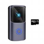 WiFi uksekell Smart Home 720P HD juhtmeta telefoni uksekell kaamera turvavideo sisetelefon IR &ouml;&ouml;n&auml;gemine With 16G Card hall