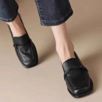 Klassikalised Loaferid Naistele Ehtne Veisenahk Ruudukujulise Varba Kingad Slip-on Retro Daami Vabaaja Mugavad Jalan&otilde;ud K&auml;sit&ouml;&ouml; Suurus 40 35