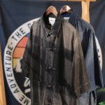 Suvine uus Hiina stiilis vintage teksajakk meestele ja naistele, lai retro n&ouml;&ouml;pidega pestud teksaspluus 2XL must