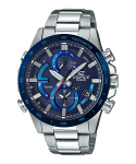 Casio Edifice Meeste Roostevabast Terasest 100M Veekindel Kvartsikell EQB-900DB-2A sinine