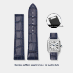 19mm 21mm K&auml;erihm Cartier Santos WSSA0010 WSSA0009 WSSA0029 Kiirvahetusega K&auml;erihm Meestele Krokodillimustriga Nahkriba 21mm gray