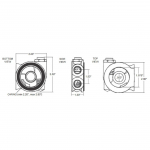 PQY - &Otilde;lijahuti Filtri Sandwich-plaat + Termostaadi Adapter 3/4 16-UNF Koos AN10 &Uuml;hendusega &Otilde;lifiltri Sandwich Adapter PQY6743 must