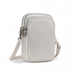 Naiste Minikott Crossbody Kahe lukuga Nahast &Otilde;lakotid Mobiiltelefoni Rahakott Vertikaalne Multifunktsionaalne Rahakott Must K&otilde;ndimiseks Crossbody Kotid valge