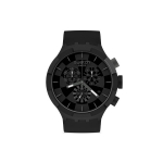 Swatch Big Bold Series Kvartsliikumisega Veekindel P&auml;evakuup&auml;evaga K&auml;ekell 47mm Must sihverplastkorpus Silikoonrihm Unisex kellad SB02B400 Black Dial