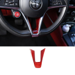 Ehtne s&uuml;sinikkiud Alfa Romeo Stelvio Giulia 2017-2019 jaoks Auto rooliratta dekoratiivne raamikleebis Auto siseaksessuaarid black