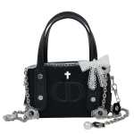 DIOR DIY Stiilis Kosmeetikakott Retro Eebenipuu Lihtne Niche K&otilde;rgetasemeline Trendikas T&ouml;&ouml;les&otilde;iduks Peen Mood Mitmek&uuml;lgne Armas Stiil L&otilde;uend Ladustamine 14*10*8cm must