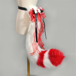 90cm Suur Karvane Kitsune Saba Cosplay Kohev Rebase Saba Lolita Anime Konventsiooni Palus Loomasaba Halloweeni Kost&uuml;&uuml;mi Tarvikud about 90cm white