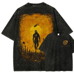 Half Life Uus Mudel Pesitud T-s&auml;rk Anime S&otilde;ber Isiksus R&otilde;ivad &Uuml;le suur Aastaringselt riided Unisex kuum toode k&otilde;rge kvaliteet M orange