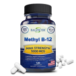 B12-vitamiin 5000 mcg Toidulisand, Dikaltsiumfosfaadiga, 120 kapslit pudelis 120 Capsules blue