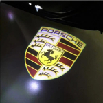 2 tk LED-auto ukse tervitusvarju logo valgusti laserprojektor kummitusdekoratiivlamp Porsche Macan 95B Boxster 955 957 958 911 jaoks brown