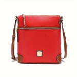Retro Messenger Bag Naistele Lihtne Vegan Nahast Rahakott Klassikaline Stiilne &Otilde;lakott punane