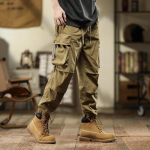 Moodsad Retro kaubap&uuml;ksid Meeste avarad sirge s&auml;&auml;rega vabaaja p&uuml;ksid Meeste spordip&uuml;ksid M khaki