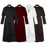 Keskaegse preestri kost&uuml;&uuml;m Halloweeniks Retro Cosplay riietus S must