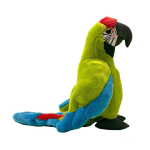 6 stiili simuleeritud papagoi pl&uuml;&uuml;sist m&auml;nguasi erksav&auml;rviline elutruu papagoi pl&uuml;&uuml;snukk pehme t&auml;idisega loomnukk poisi t&uuml;druku kingitus loomaaia suveniirid 22-28 cm roheline
