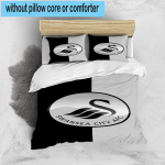 3 tk Swansea City A.F.C Tr&uuml;kitud Voodipesukomplekt Tekikoti Sulgemine Sisaldab 1 Tekikotti & 2 Padjap&uuml;&uuml;ri Voodipesukomplektid Kodu Dekoor Kingitused 135cm*200cm