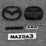ABS-embleem Mazda 3 2019-2025 jaoks must Logo Auto Esiv&otilde;re Pagasiruum Rool Tagaluugi m&auml;rk Kleebis Loov Modfication zwncp22