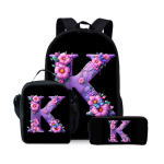 Uus Inglise T&auml;hestiku Muster Kolmeosaline Komplekt Seljakotid Poistele ja T&uuml;drukutele Parimad Kingitused 2D Tasane Multikakoolikott Lastele pink