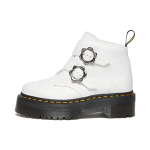 dr. Martens Dr.Martens Devon Lillega Pandlaga Nahast Platvormsaapad 'Valge Must' Naiste 27642100 36 white
