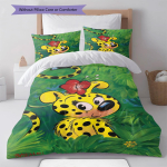 Marsupilami Voodipesu Tekikomplekt Tekikate Padjap&uuml;&uuml;r Kodukaunistus S&uuml;nnip&auml;evakingitus (1 * tekikott + 2 * padjap&uuml;&uuml;ri, ilma s&uuml;damikuta) 140x200cm