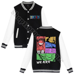 S&uuml;gismood Varsity jope Anime One Piece Vabaaja pesapallijakid T&auml;iskasvanute laste riided Armas dressipluusjakk J&otilde;ulukingitus 110cm black