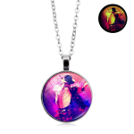 Michael Jackson Time Naiste Mitmek&uuml;lgne Helendav Klaas Retro Ehted Ripats Kaelakee 50cm(Necklace Size) pink