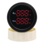 52mm 2-in-1 Digitaalne kahekordne n&auml;idik 0~150 Celsius &otilde;litemperatuuri n&auml;idik +&Otilde;lir&otilde;hu n&auml;idik 0-10 Bar Termomeeter R&otilde;huandur Valikuline wihtout sensor black