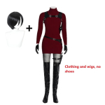 Naine Ada Cosplay Wong Kost&uuml;&uuml;m Parukas Punane Seksikas Kleit Kost&uuml;&uuml;mi V&ouml;&ouml; Halloween Halloween Karneval Maskeerimis&uuml;likond T&auml;iskasvanud Naistele XXL black