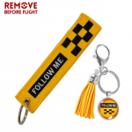 Eemaldage enne lendu Follow Me v&otilde;tmehoidja kottide jaoks Tikandid Silt Lennundus Kingitused V&otilde;tmehoidja kollane