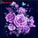 HC 5D teemanttikandid lilled liblikas teemantmaaling ristpistes komplektid roosiruutvaik 20*20 cm