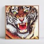 5D DIY Teemantmaali Loom Tiiger T&auml;is&uuml;mmarguse tikandi m&uuml;&uuml;k Teemantmosaiik Rhinestone pilt 30x30