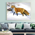 Teemantmaal Mosaiik Lumes Rebane K&auml;sitsi valmistatud Teemantristpistekomplekt Teemanttikandid 20X30CM