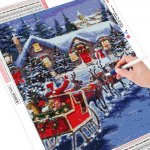 HUACAN talvesuvila t&auml;iskandiline/&uuml;mmargune puur 5d isetehtud teemanttikandid kivid maalimine teemant mazayka j&otilde;ulud Full Square 20*30 cm