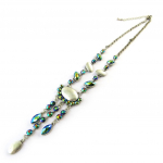 Les Tr&eacute;sors De Lily [F4425] - Collier Cr&eacute;ateur 'Antik' Turquoise Argent&eacute; t&uuml;rkiissinine