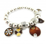 NOA [G6024] - Bracelet Cr&eacute;ateur 'Princesse Papillon' marron pruun